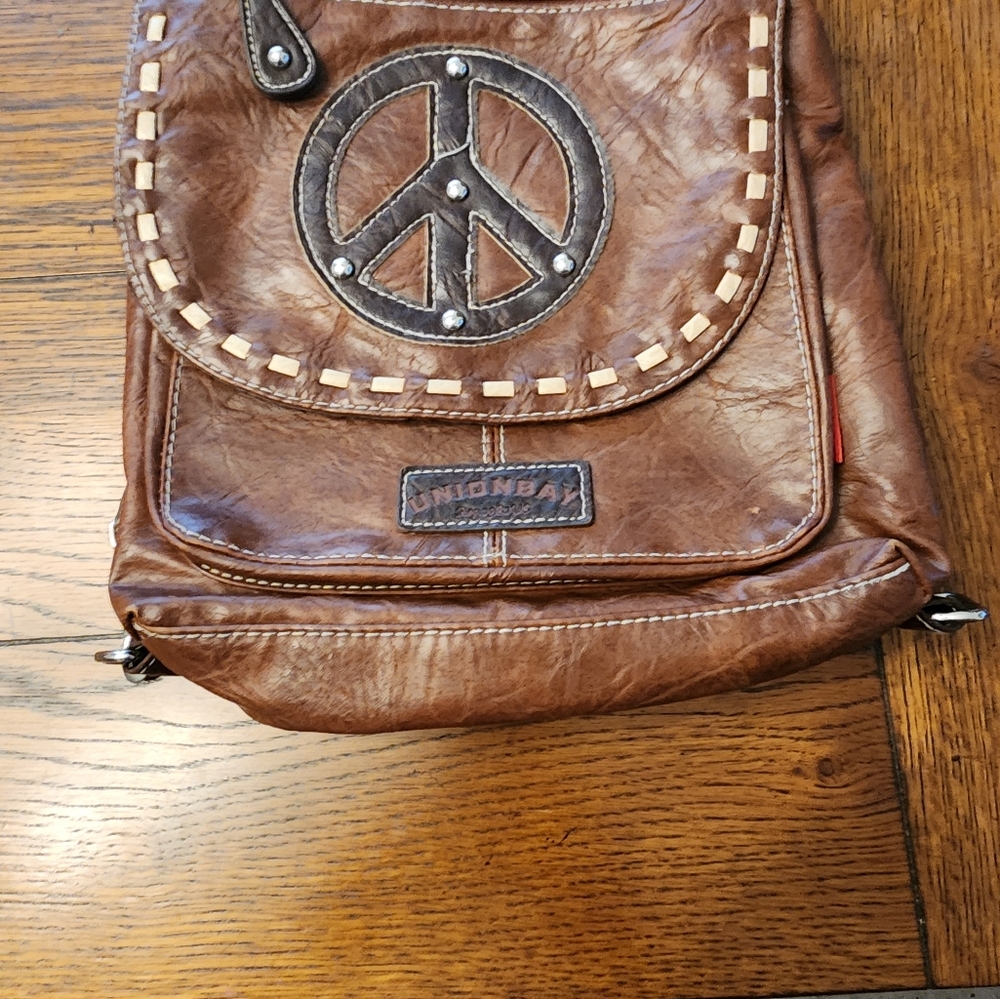 Vintage 90's Union Bay peace sign bag